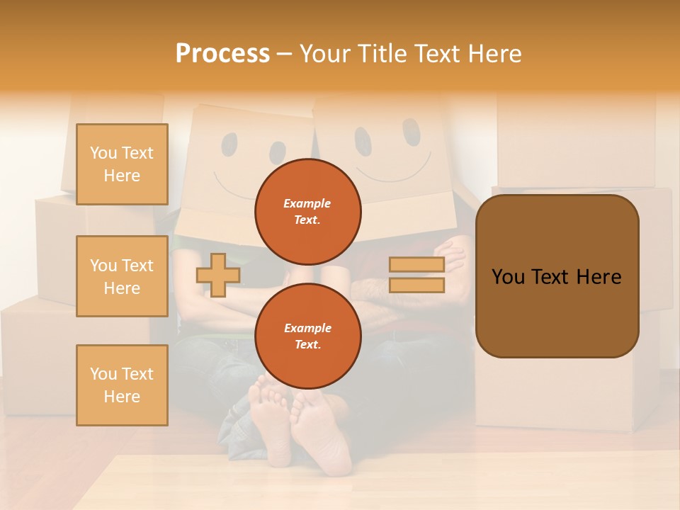 Box Sitting Caucasian PowerPoint Template