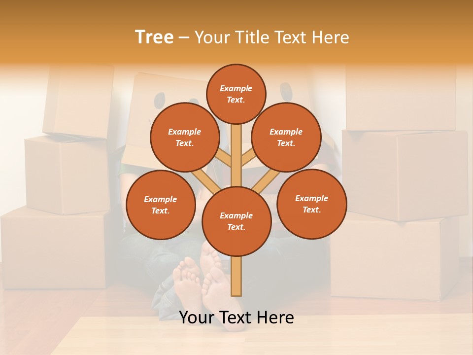 Box Sitting Caucasian PowerPoint Template