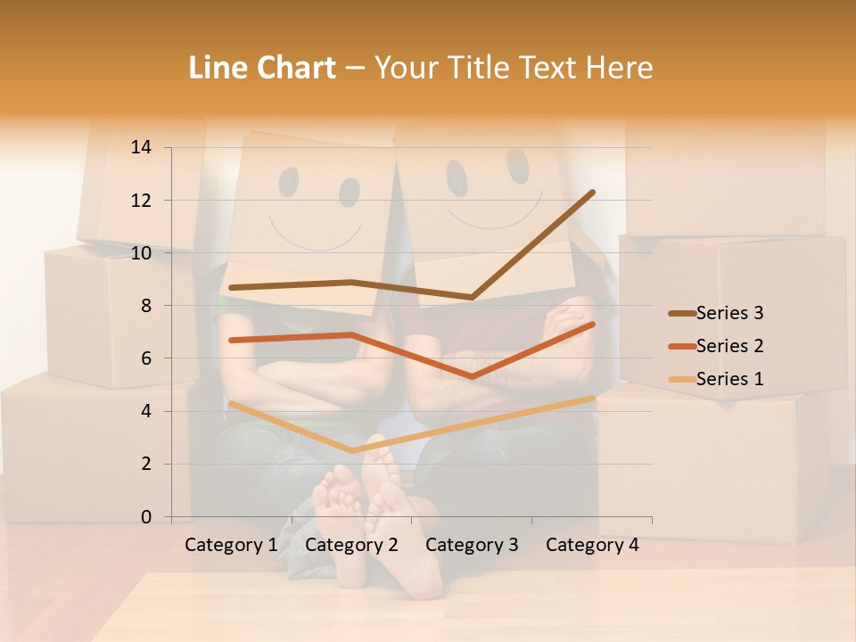 Box Sitting Caucasian PowerPoint Template