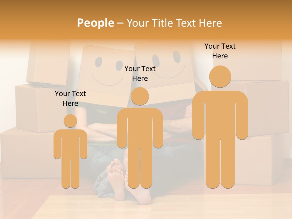 Box Sitting Caucasian PowerPoint Template