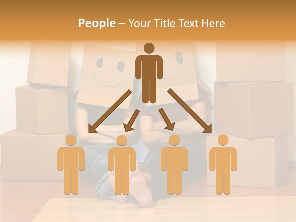 Box Sitting Caucasian PowerPoint Template