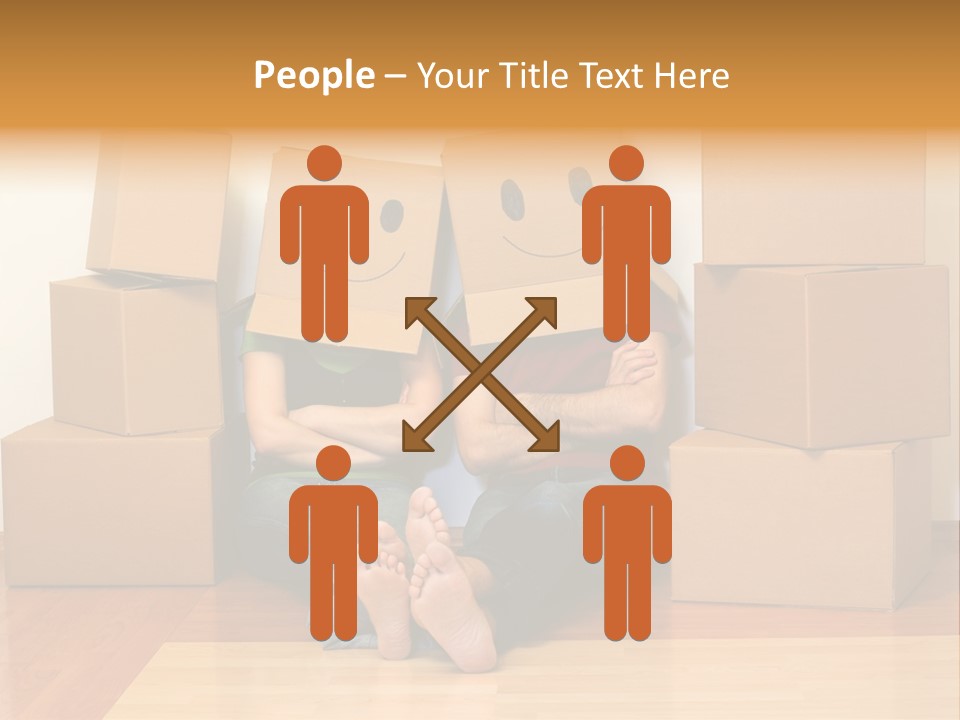 Box Sitting Caucasian PowerPoint Template