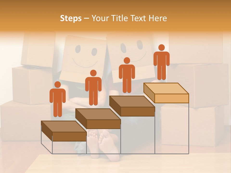 Box Sitting Caucasian PowerPoint Template