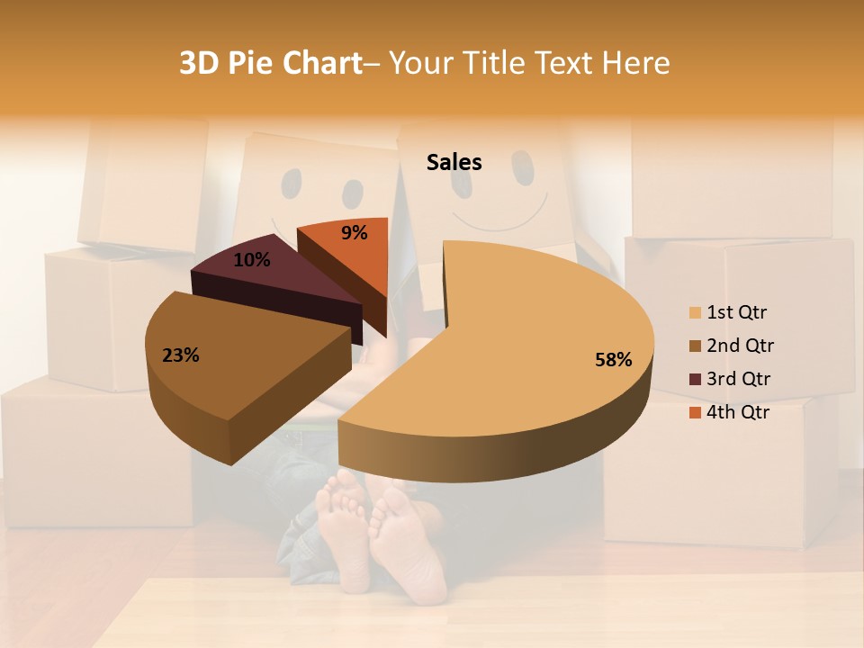 Box Sitting Caucasian PowerPoint Template