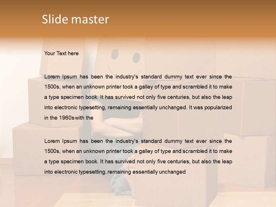 A Person Sitting On The Floor Surrounded By Boxes PowerPoint Template