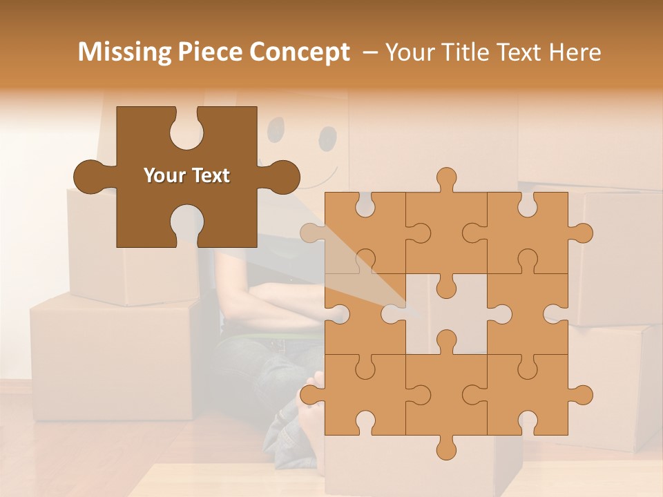 A Person Sitting On The Floor Surrounded By Boxes PowerPoint Template