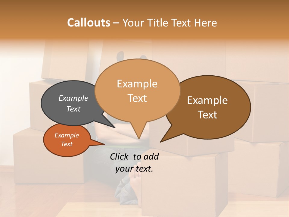 A Person Sitting On The Floor Surrounded By Boxes PowerPoint Template