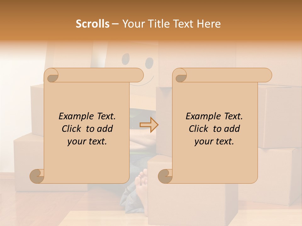 A Person Sitting On The Floor Surrounded By Boxes PowerPoint Template