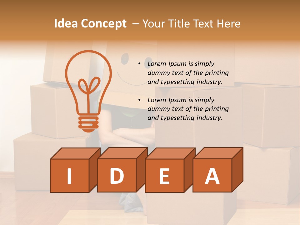 A Person Sitting On The Floor Surrounded By Boxes PowerPoint Template