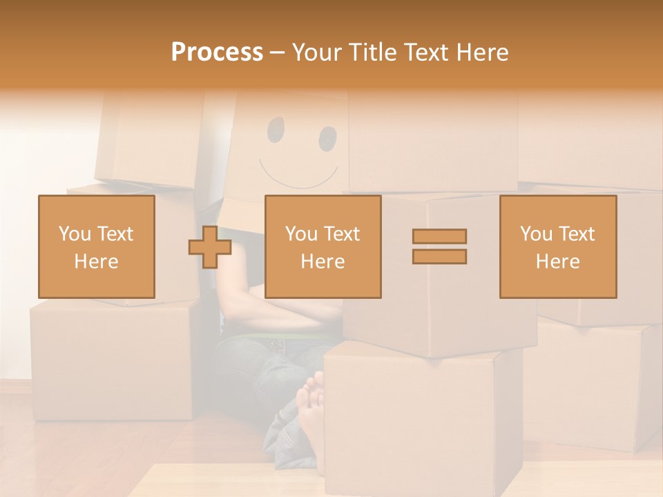 A Person Sitting On The Floor Surrounded By Boxes PowerPoint Template