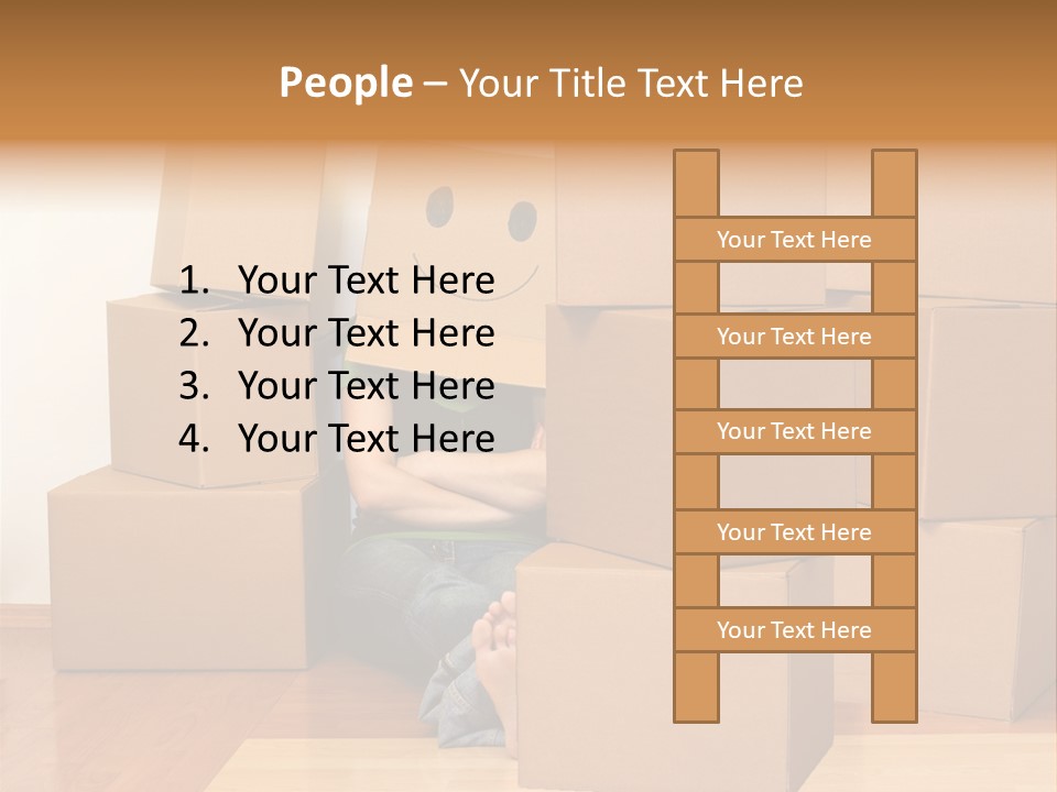 A Person Sitting On The Floor Surrounded By Boxes PowerPoint Template