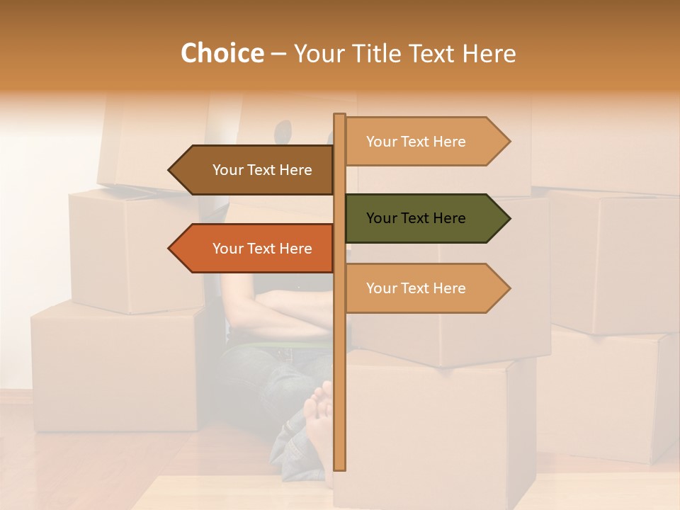 A Person Sitting On The Floor Surrounded By Boxes PowerPoint Template