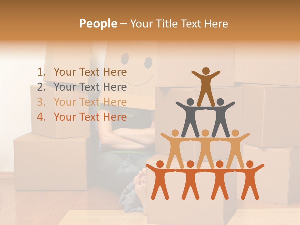 A Person Sitting On The Floor Surrounded By Boxes PowerPoint Template