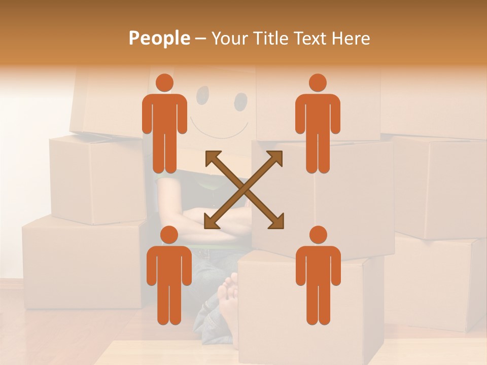 A Person Sitting On The Floor Surrounded By Boxes PowerPoint Template