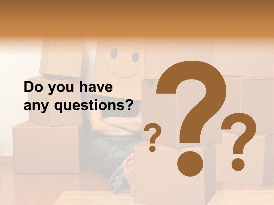 A Person Sitting On The Floor Surrounded By Boxes PowerPoint Template