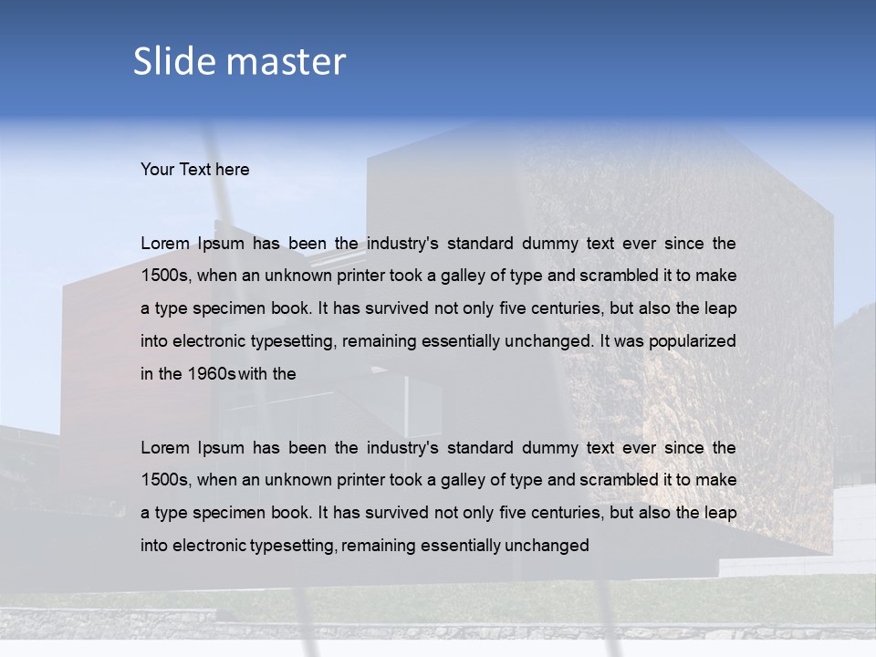 Window Sky Wall PowerPoint Template