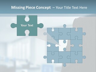 A Man In A Suit And Tie Standing In A Room PowerPoint Template