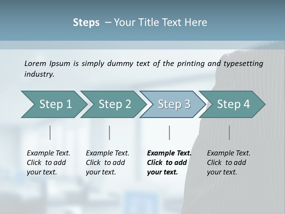A Man In A Suit And Tie Standing In A Room PowerPoint Template