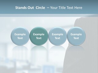 A Man In A Suit And Tie Standing In A Room PowerPoint Template