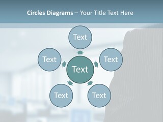 A Man In A Suit And Tie Standing In A Room PowerPoint Template