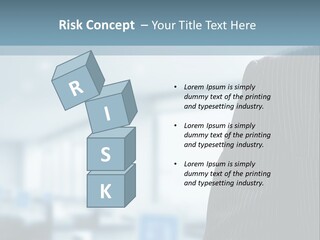 A Man In A Suit And Tie Standing In A Room PowerPoint Template
