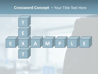 A Man In A Suit And Tie Standing In A Room PowerPoint Template