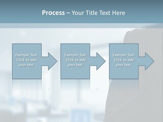 A Man In A Suit And Tie Standing In A Room PowerPoint Template