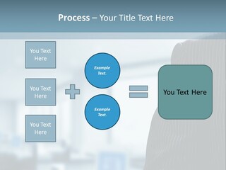 A Man In A Suit And Tie Standing In A Room PowerPoint Template
