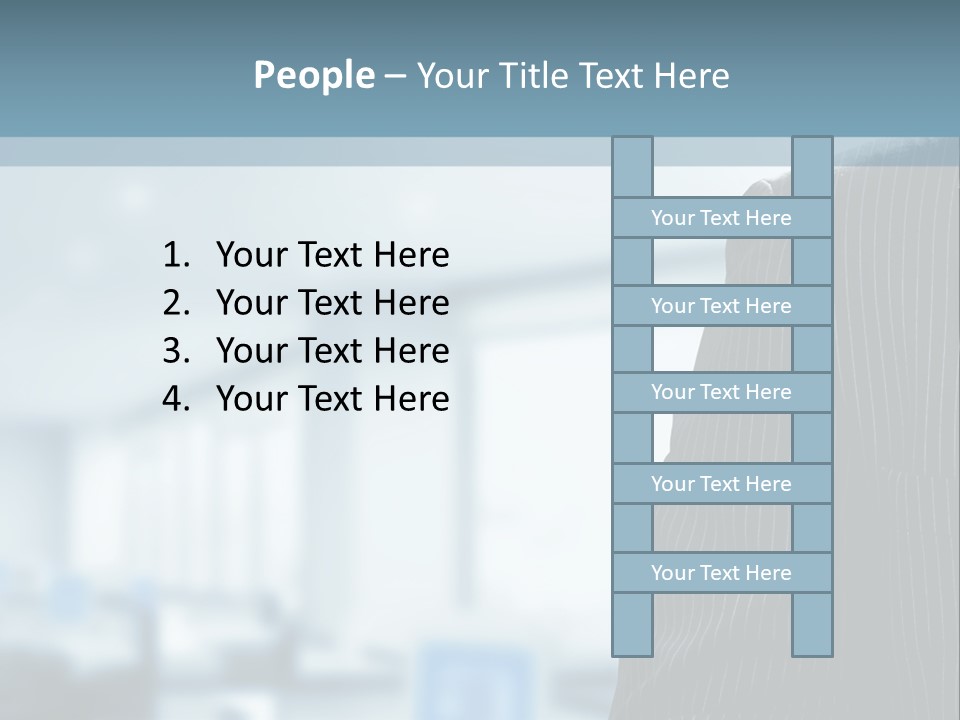 A Man In A Suit And Tie Standing In A Room PowerPoint Template