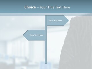 A Man In A Suit And Tie Standing In A Room PowerPoint Template