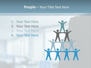 A Man In A Suit And Tie Standing In A Room PowerPoint Template
