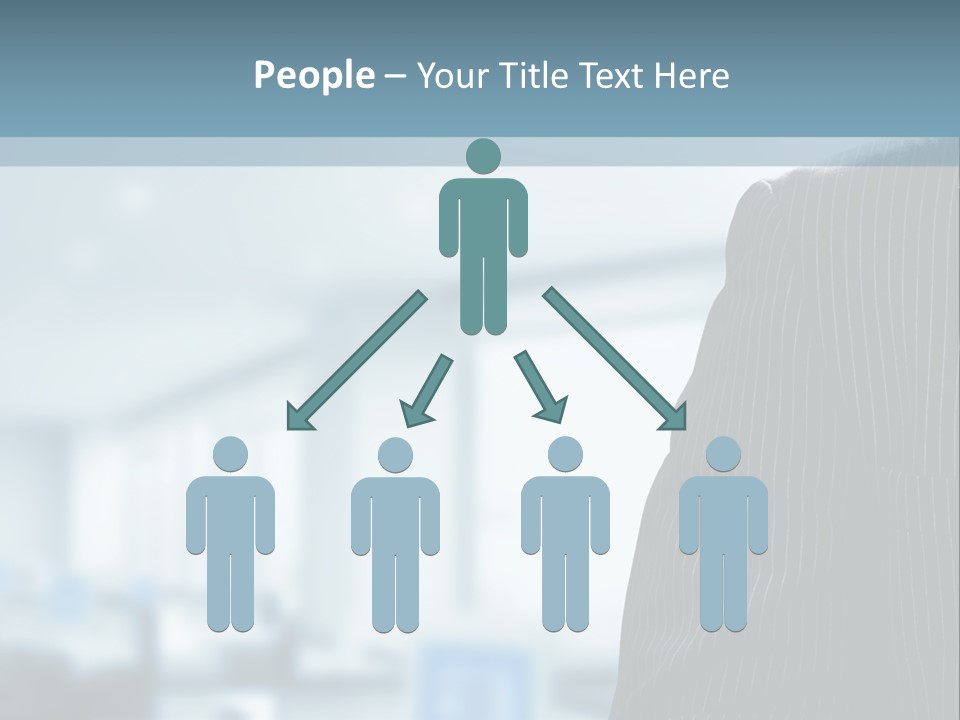 A Man In A Suit And Tie Standing In A Room PowerPoint Template