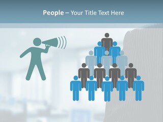 A Man In A Suit And Tie Standing In A Room PowerPoint Template