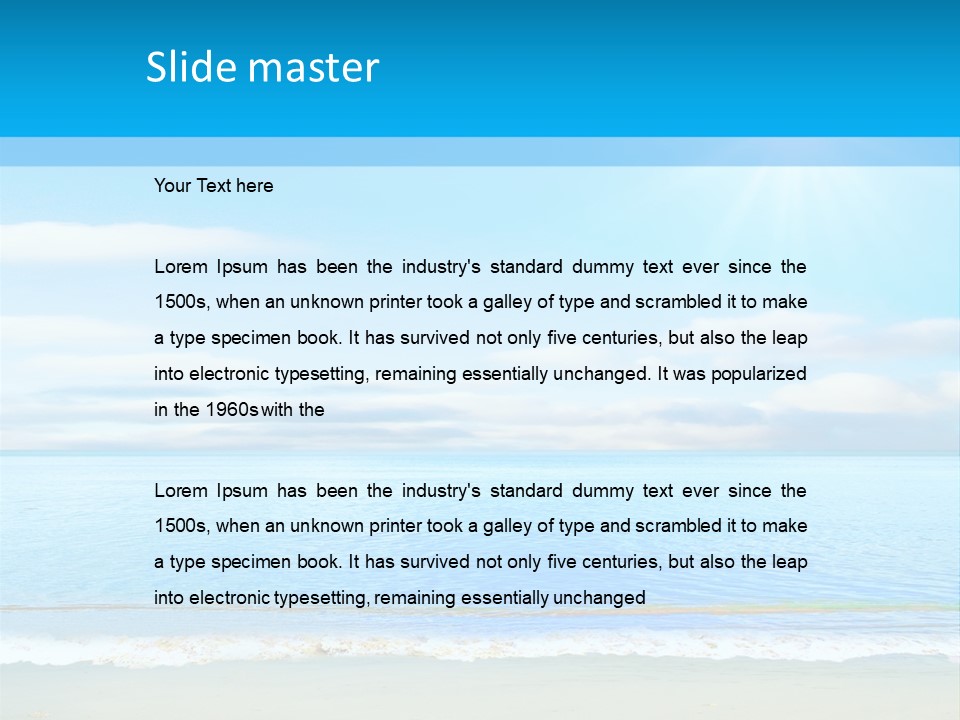 Hot Splash Ocean PowerPoint Template