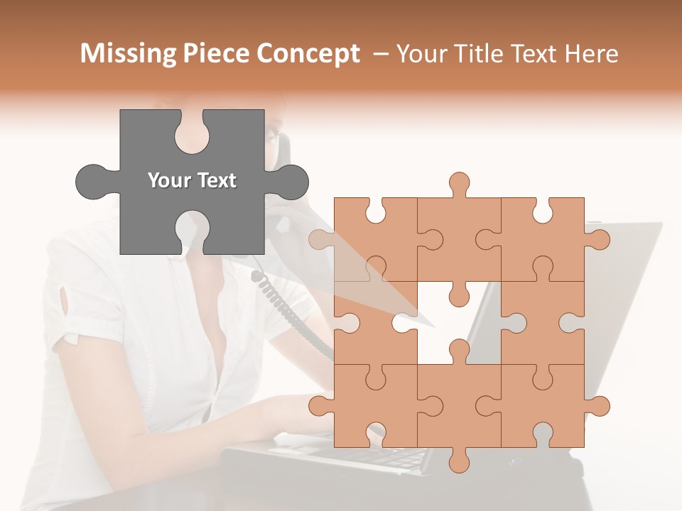 Beauty Champion Head PowerPoint Template