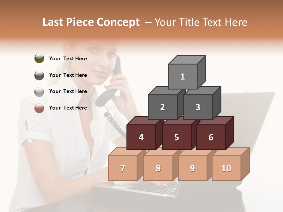 Beauty Champion Head PowerPoint Template