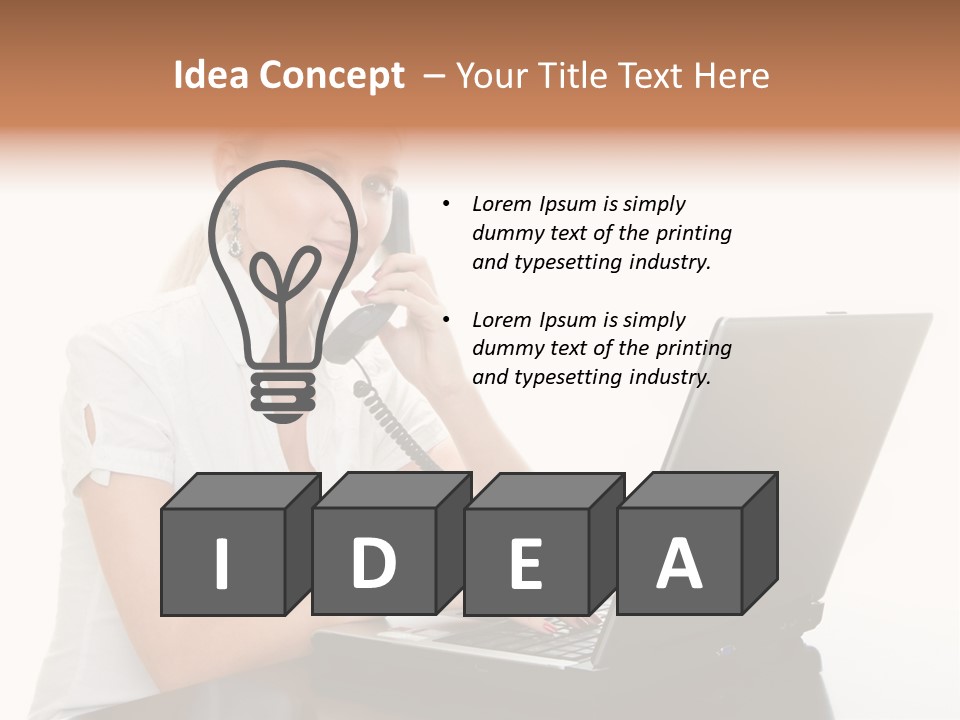 Beauty Champion Head PowerPoint Template