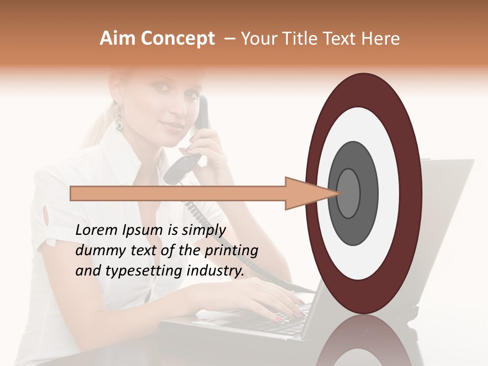 Beauty Champion Head PowerPoint Template