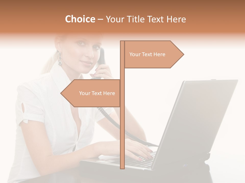 Beauty Champion Head PowerPoint Template