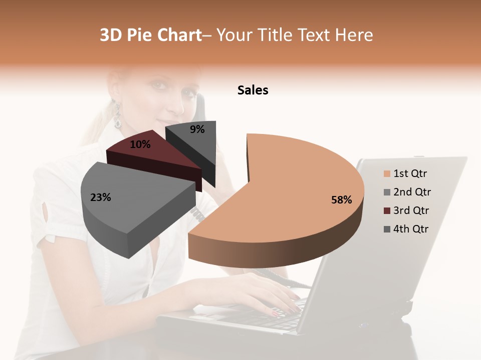 Beauty Champion Head PowerPoint Template