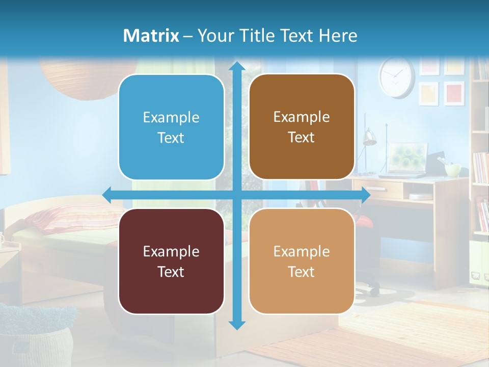 Interior Modern Clock PowerPoint Template