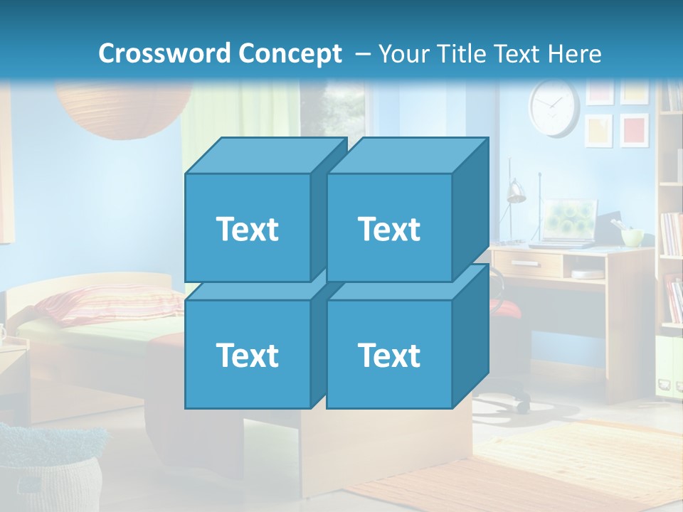 Interior Modern Clock PowerPoint Template