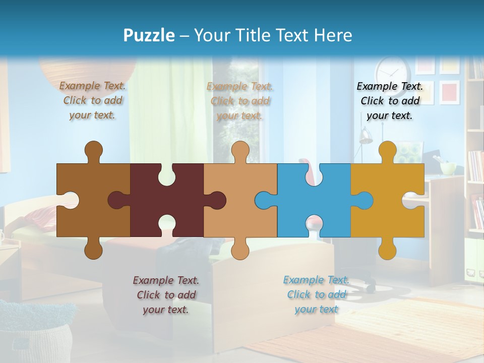 Interior Modern Clock PowerPoint Template