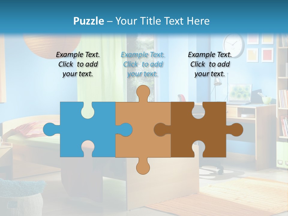 Interior Modern Clock PowerPoint Template