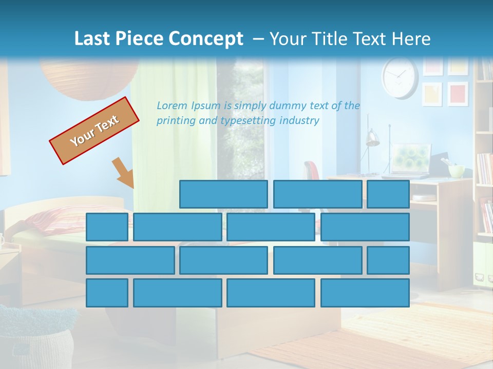 Interior Modern Clock PowerPoint Template