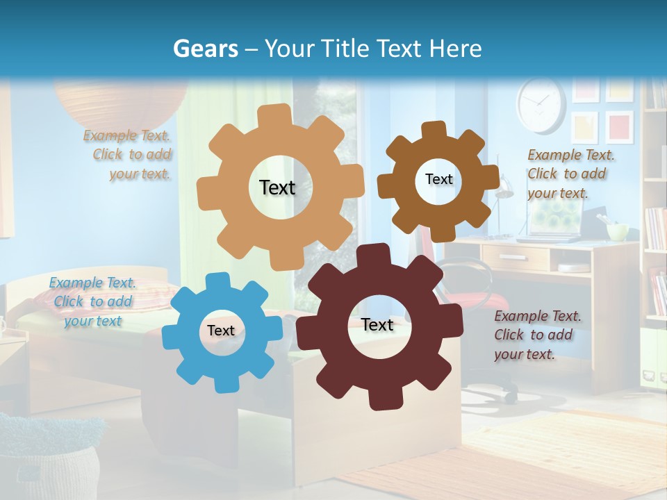 Interior Modern Clock PowerPoint Template