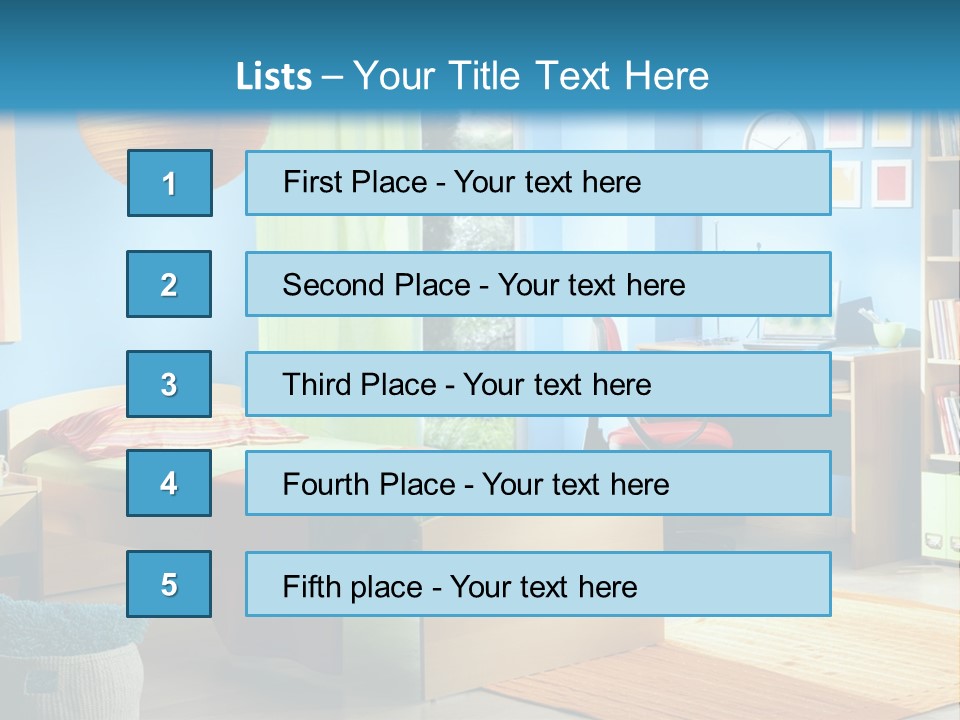 Interior Modern Clock PowerPoint Template