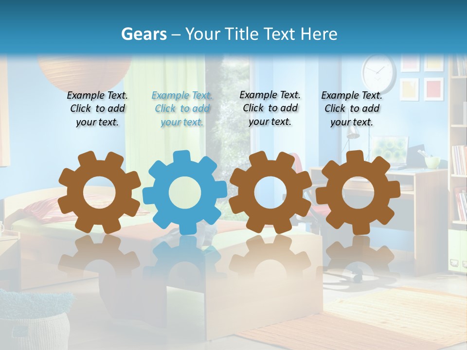 Interior Modern Clock PowerPoint Template