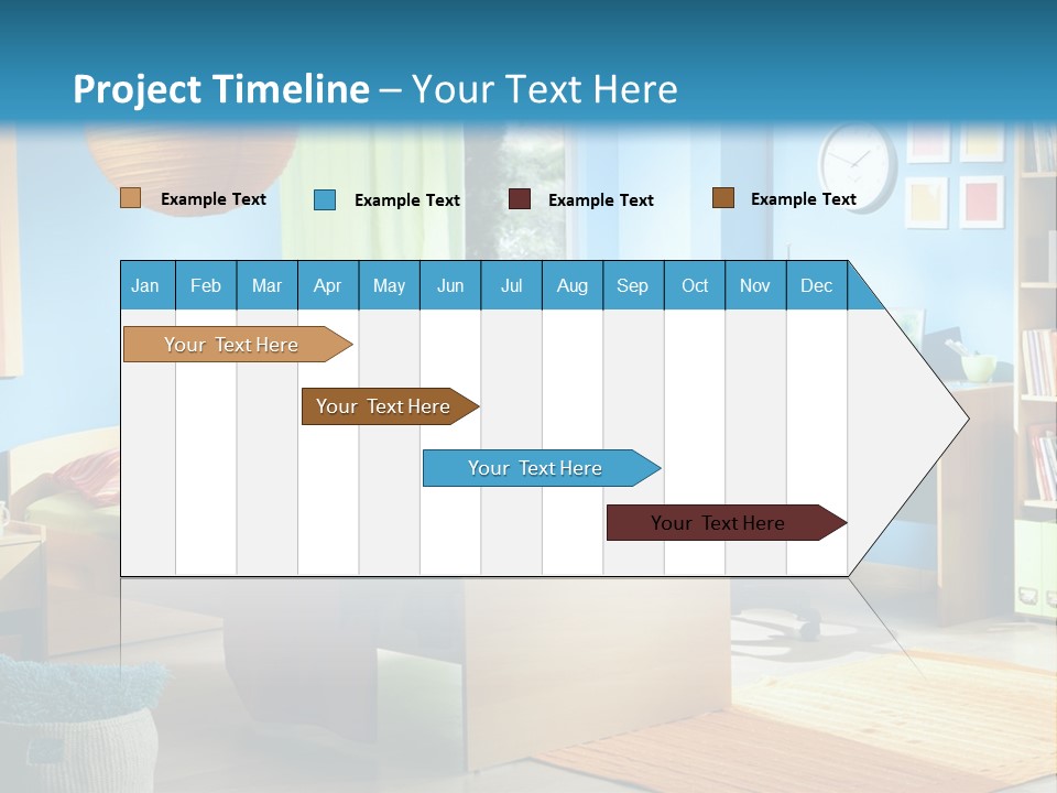 Interior Modern Clock PowerPoint Template