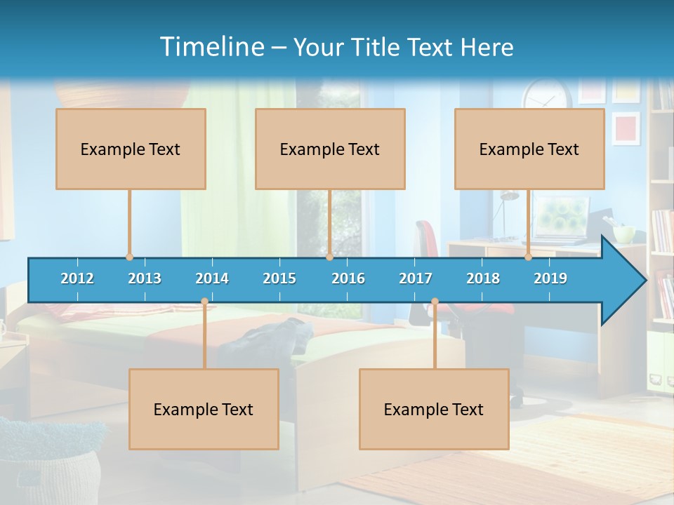 Interior Modern Clock PowerPoint Template